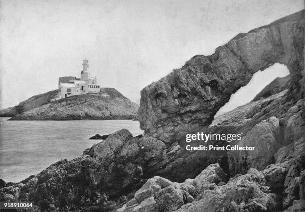 'Mumbles - The Lighthouse', 1895. From Round the Coast. [George Newnes Limited, London, 1895]Artist Unknown.