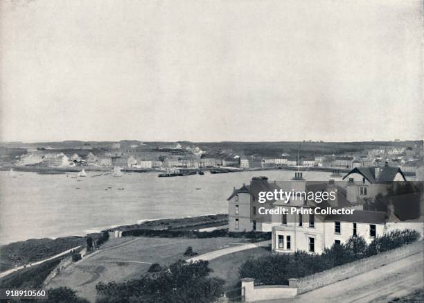 'Bangor - The Town and the Bay, from Mornington Park, Princeton', 1895. From Round the Coast. [George Newnes Limited, London, 1895]Artist Unknown.