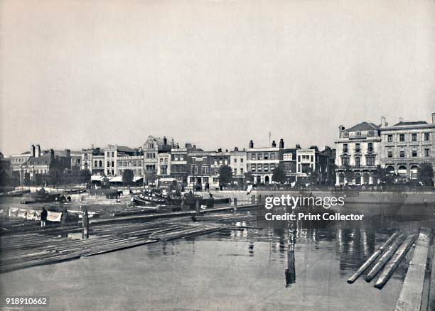 'Portsmouth - The Hard', 1895. From Round the Coast. [George Newnes Limited, London, 1895]Artist Unknown.