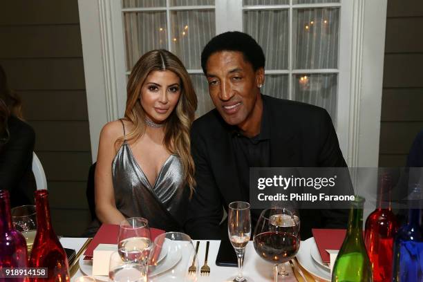 Larsa Pippen and Scottie Pippen attend the Haute Living NBA All Star Dinner Honoring Scottie Pippen on February 15, 2018 in Bel Air, California.