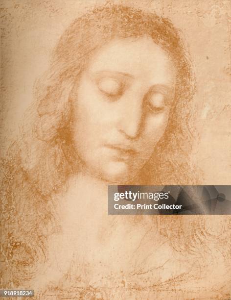 'Head of the Redeemer', c15th century, . From the collection of the Pinacoteca of Brera, Milan. From Master Draughtsmen No. 2 - Leonardo Da Vinci...