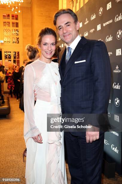 Lisa Martinek and her husband Giulio Ricciarelli during the Berlin Opening Night by GALA and UFA Fiction at Das Stue on February 15, 2018 in Berlin,...