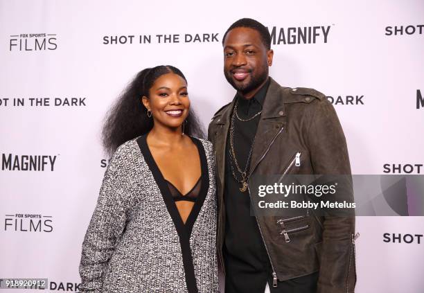 Los Angeles, CA Gabrielle Union and Dwyane Wade are seen at the premiere of "Shot In The Dark" during NBA All-Star Weekend on February 15, 2018 in...