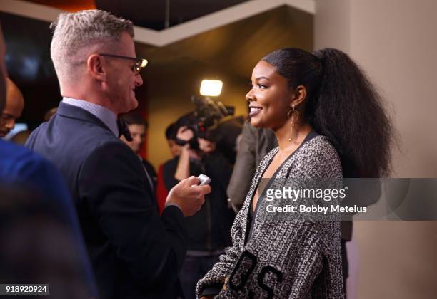 Los Angeles, CA Gabrielle Union is seen at the premiere of "Shot In The Dark" during NBA All-Star Weekend on February 15, 2018 in Los Angeles,...