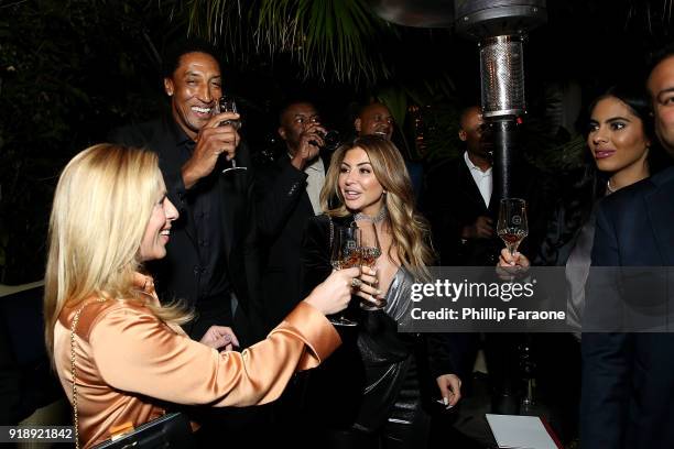 Scottie Pippen and Larsa Pippen attend the Haute Living NBA All Star Dinner Honoring Scottie Pippen on February 15, 2018 in Bel Air, California.