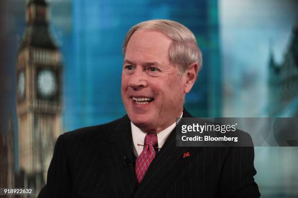 Vernon Hill, chairman of Metro Bank Plc, reacts during a Bloomberg Television interview in London, U.K., on Friday, Feb. 16, 2018. Metro Bank...