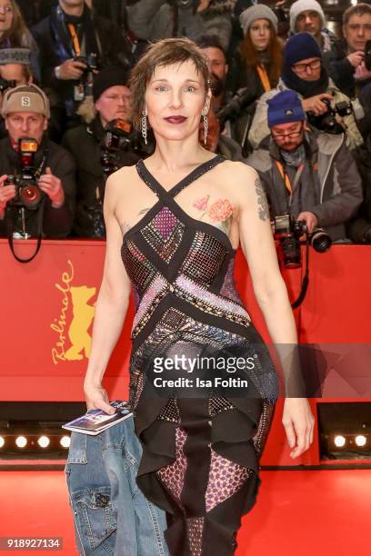 German actress Meret Becker attends the Opening Ceremony & 'Isle of Dogs' premiere during the 68th Berlinale International Film Festival Berlin at...
