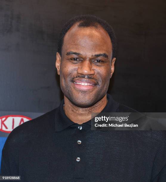 David Robinson attends Amare Stoudemire hosts ART OF THE GAME art show presented by Sotheby's and Joseph Gross Gallery on February 15, 2018 in Los...