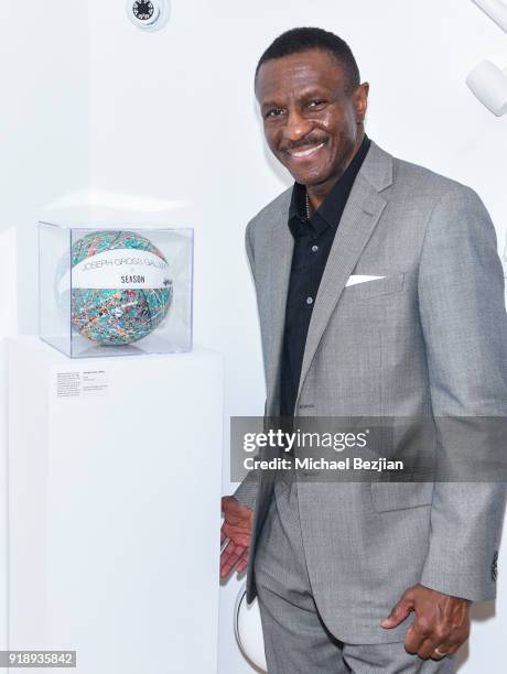 Dwane Casey attends Amare Stoudemire hosts ART OF THE GAME art show presented by Sotheby's and Joseph Gross Gallery on February 15, 2018 in Los...