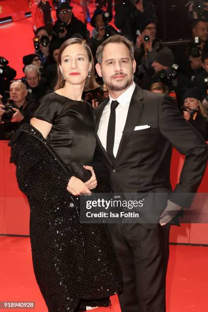 German actors Johanna Wokalek and Moritz Bleibtreu attend the Opening Ceremony & 'Isle of Dogs' premiere during the 68th Berlinale International Film...