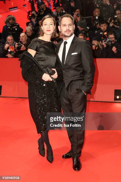 German actors Johanna Wokalek and Moritz Bleibtreu attend the Opening Ceremony & 'Isle of Dogs' premiere during the 68th Berlinale International Film...