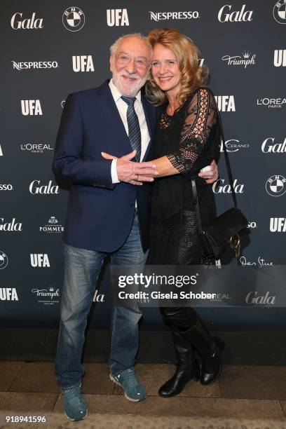 Dieter Hallervorden and his partner Christiane Zander during the Berlin Opening Night by GALA and UFA Fiction at Das Stue on February 15, 2018 in...