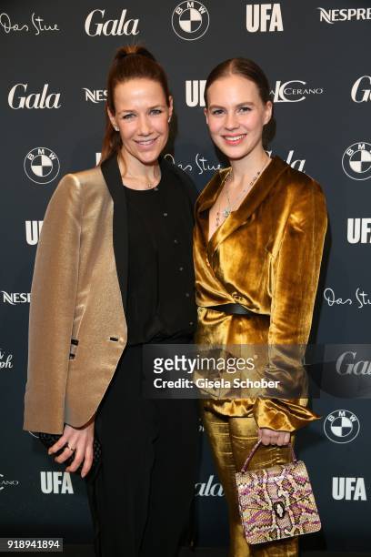 Alexandra Neldel and Alicia von Rittberg during the Berlin Opening Night by GALA and UFA Fiction at Das Stue on February 15, 2018 in Berlin, Germany.