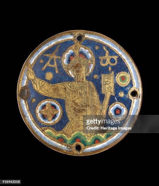 Plaque, 12th-13th century. Limoges plaque. Dimensions: diameter: 7 cmthickness: 0.36 cm Artist Unknown.