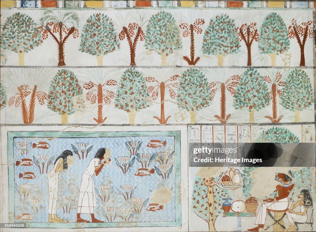 Copy Of Wall Painting From Private Tomb 63 Of Sebkhotpe