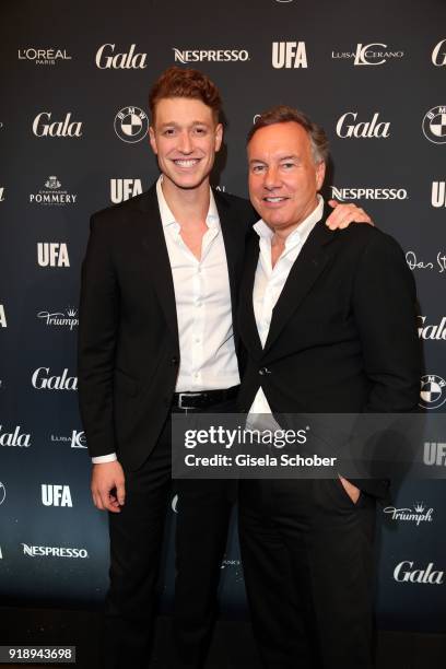 Daniel Donskoy and Nico Hofmann during the Berlin Opening Night by GALA and UFA Fiction at Das Stue on February 15, 2018 in Berlin, Germany.