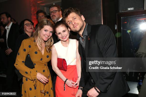 Lara Mandoki, Josefine Preuss, Steve Windolf during the Berlin Opening Night by GALA and UFA Fiction at "Das Stue" Hotel on February 15, 2018 in...