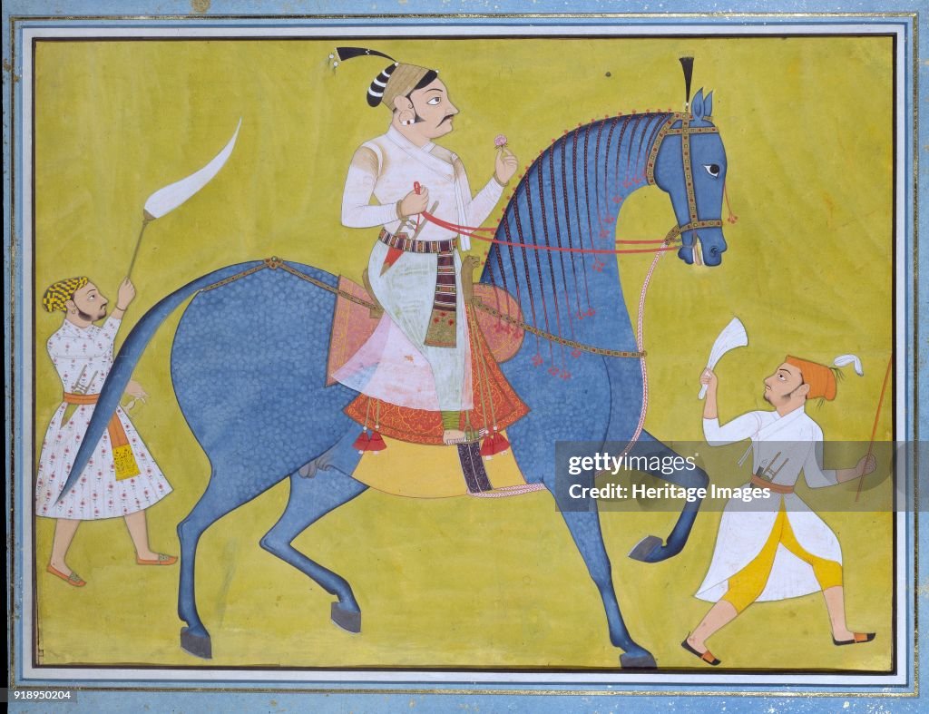 Maharaja Pratap Singh Of Sawar Riding
