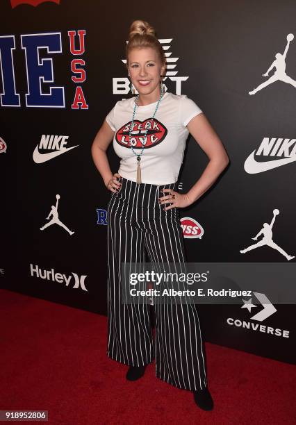 Jodie Sweetin attends the 2018 Rookie USA Show at Milk Studios on February 15, 2018 in Los Angeles, California.