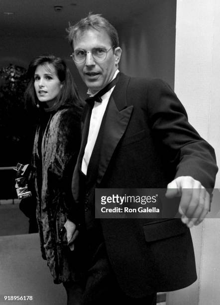 Kevin Costner and Cindy Costner attend 43rd Annual Directors Guild of America Awards on March 16, 1991 at the Beverly Hilton Hotel in Beverly Hills,...