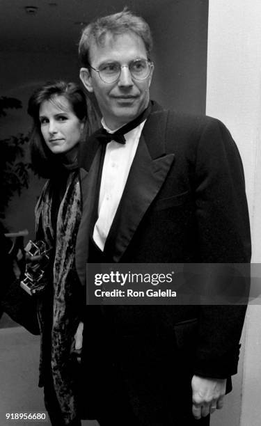 Kevin Costner and Cindy Costner attend 43rd Annual Directors Guild of America Awards on March 16, 1991 at the Beverly Hilton Hotel in Beverly Hills,...