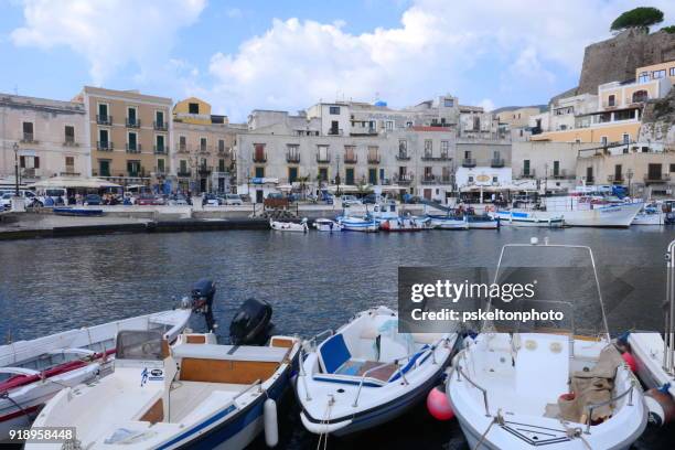 lipari harbour - messina stock pictures, royalty-free photos & images