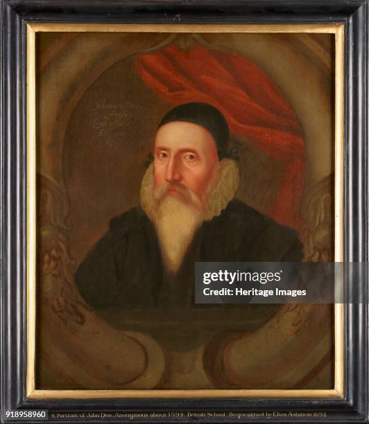 John Dee, circa 1594. Dimensions: height x width x depth: 76 x 63.5 cm