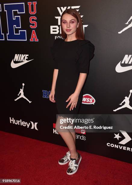 Caitlin Carmichael attends the 2018 Rookie USA Show at Milk Studios on February 15, 2018 in Los Angeles, California.