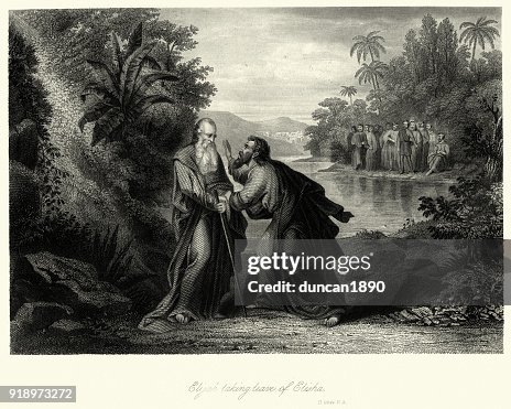 Elijah taking leave of Elisha Elijah taking leave of Elisha