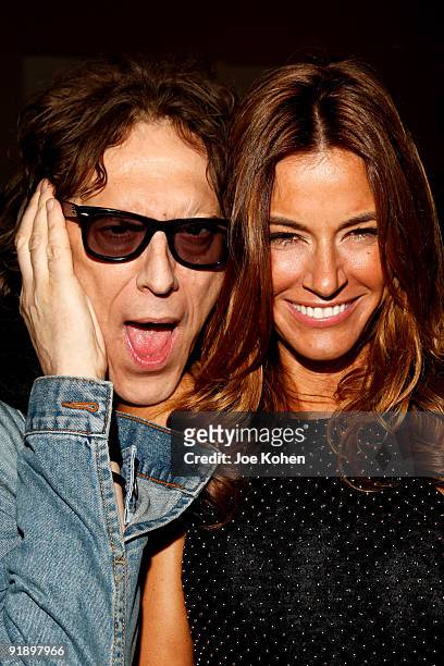 Real Housewives of New York Kelly Bensimon and photographer Mick Rock attend the KODAK Gallery Re-Launch Media Event at the OPIA Lounge at Hotel 57...