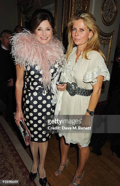 Dorrit Moussaieff and Lydia Forte attend the Tatler 300th Anniversary Party, at Lancaster House on October 14, 2009 in London, England.