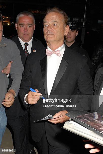 Actror Bill Murray attends the Opening Gala for The Times BFI London Film Festival after party for the premiere of 'Fantastic Mr. Fox' held at...