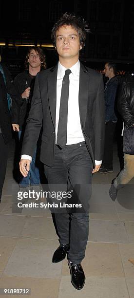 Musician Jamie Cullum attends the Opening Gala for The Times BFI London Film Festival after party for the premiere of 'Fantastic Mr. Fox' held at...
