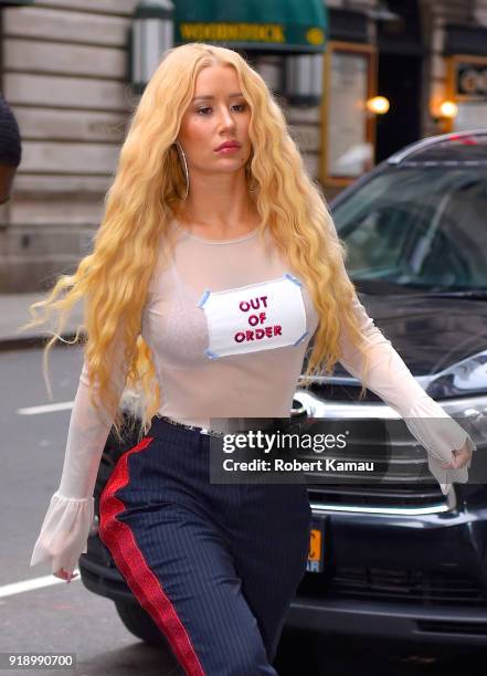 Iggy Azelea seen out and about in Manhattan on February 15, 2018 in New York City.