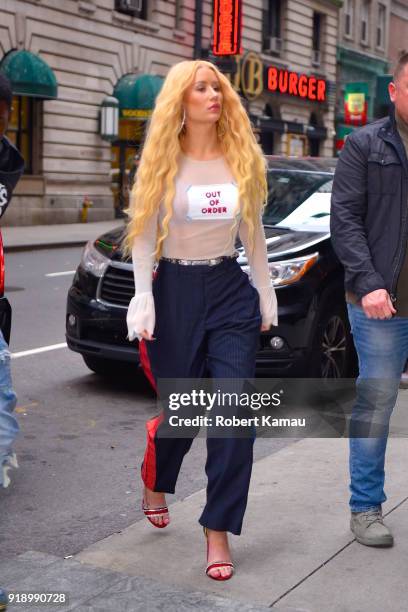 Iggy Azelea seen out and about in Manhattan on February 15, 2018 in New York City.