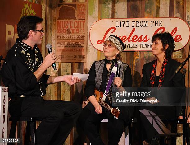 Author Craig Havighurst interviews Musicians Mary Ann Kennedy and Pam Rose during "Music City Roots: Live From the Loveless Cafe" on 650 AM WSM Radio...