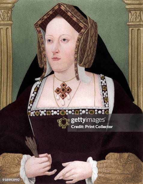 Catherine of Aragon', c1515, . Catherine, was queen consort of England as Henry VIII of England's first wife. Henry tried to have their twenty-four...