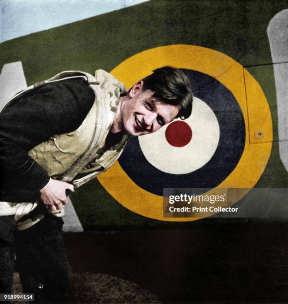 The flourish set on youth ', 1941. Acting Flight Lieutenant Thomas 'Ginger' Neil, No 249 Squadron, RAF North Weald, 1940. A young airman with the RAF...