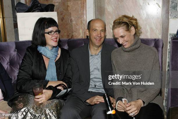 Director Katherine Dieckmann, actor Anthony Edwards and Uma Thurman attends the screening of "Motherhood" after party hosted by Gotham Magazine at...