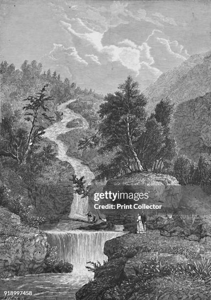 Silver Cascade, Crawford's Notch', 1883. From America Illustrated, edited by J. David Williams. [DeWolfe, Fiske & Company, Boston, 1883]Artist Tietze.