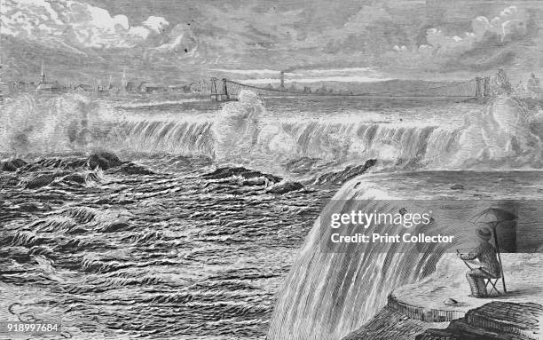 The Falls of St. Anthony', 1883. From America Illustrated, edited by J. David Williams. [DeWolfe, Fiske & Company, Boston, 1883]Artist Tietze.