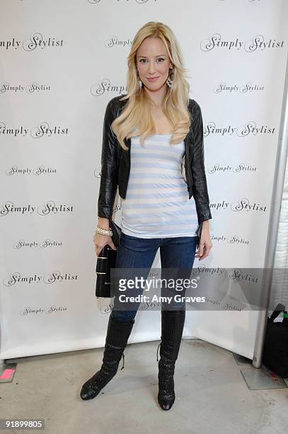 Actress Louise Linton at day 1 of Simply Stylist by Caro Marketing at Siren Orange Studios on October 14, 2009 in Los Angeles, California.