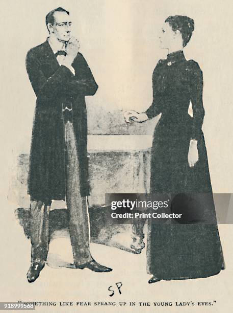 Something Like Fear Sprang Up In The Young Ladys' Eyes', 1892. Illustration from 'The Adventure of the Beryl Coronet' by Arthur Conan Doyle. From The...