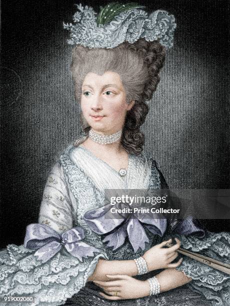 Queen Charlotte, queen consort of George III, . Portrait of Charlotte , who was the wife of George III of the United Kingdom . She was the...