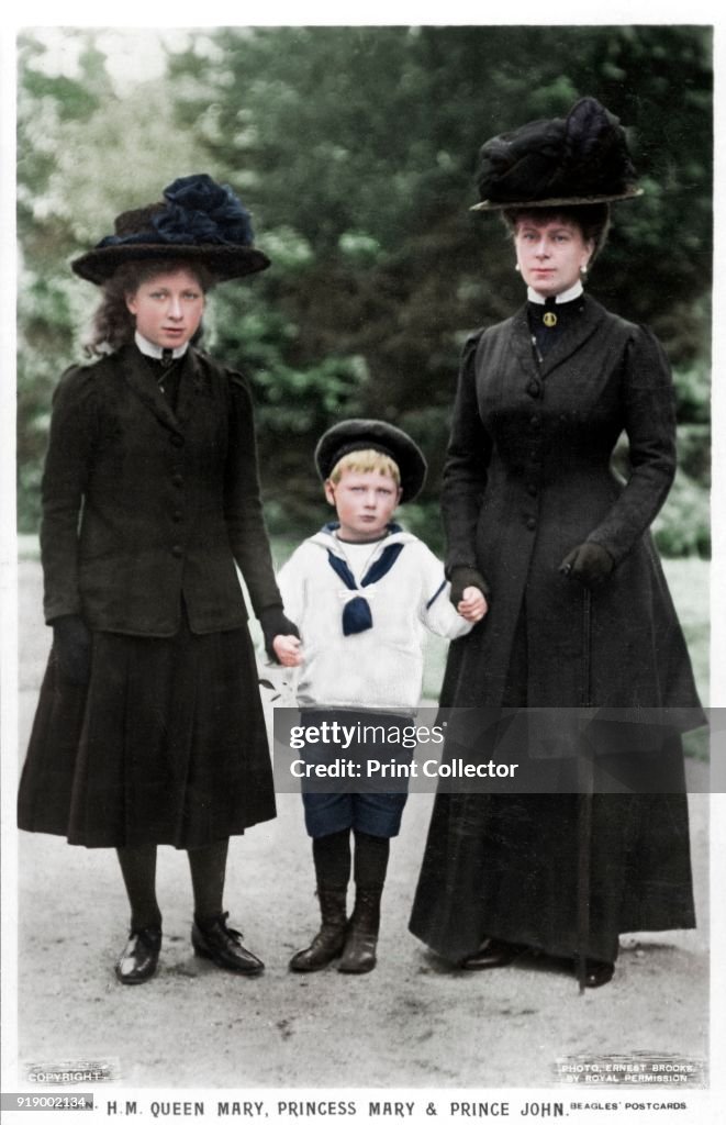 Queen Mary Princess Mary And Prince John 1910s Mary Of Teck Queen queen-mary-princess-mary-and-prince-john-1910s-mary-of-teck-queen