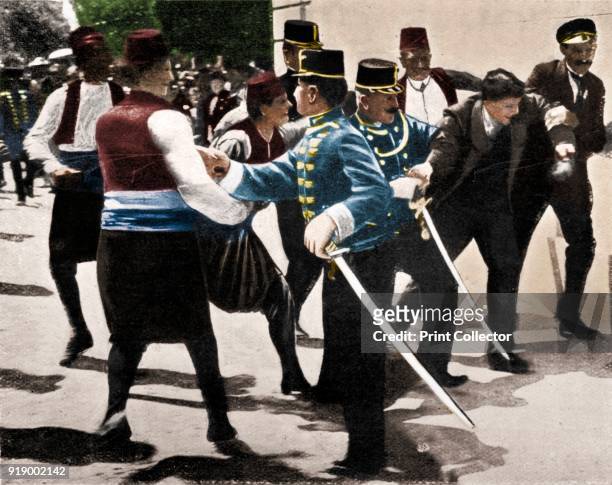 Arrest of Gavrilo Princip, assassin of Archduke Franz Ferdinand, 1914. Arrest of Gavrilo Princip, assassin of Archduke Franz Ferdinand, 1914....