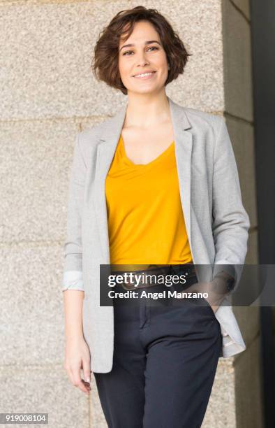 Celia Freijeiro attends 'Servir Y Proteger' New Characters Presentation on February 16, 2018 in Madrid, Spain.