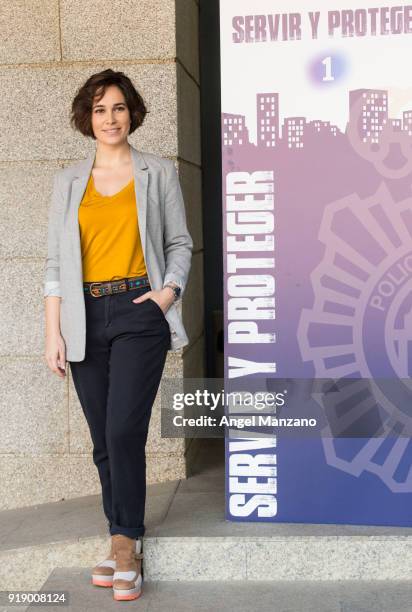 Celia Freijeiro attends 'Servir Y Proteger' New Characters Presentation on February 16, 2018 in Madrid, Spain.