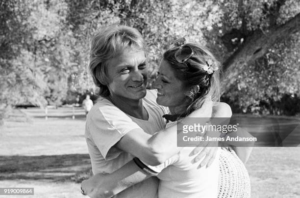 French singers Claude François and Sheila in Morocco, 1st May 1977