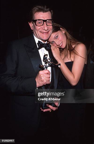 Yves Saint Laurent and Laetitia Casta